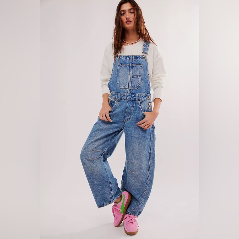 We The Free Good Luck Barrel Overalls